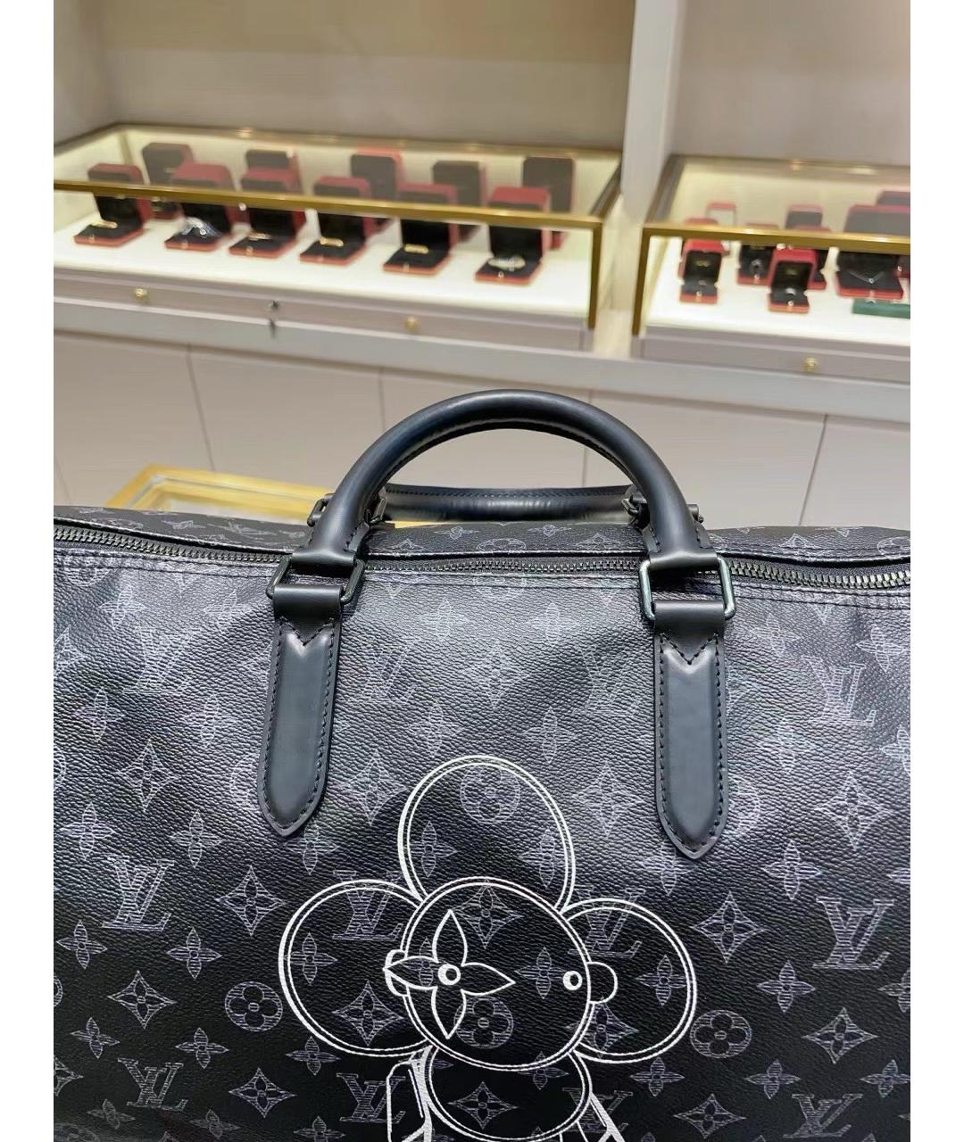 LOUIS VUITTON Черная дорожная/спортивная сумка, фото 7