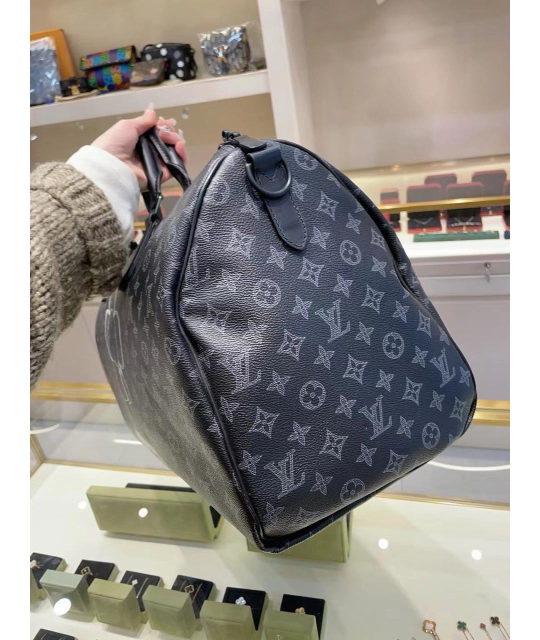 LOUIS VUITTON Черная дорожная/спортивная сумка, фото 3