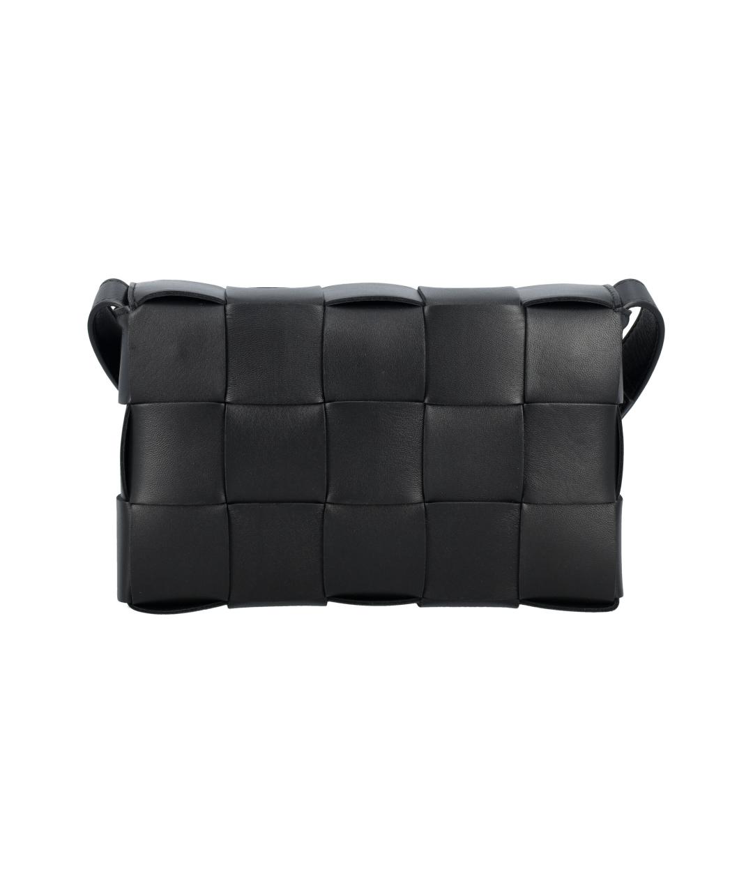 BOTTEGA VENETA Черная кожаная сумка через плечо, фото 4