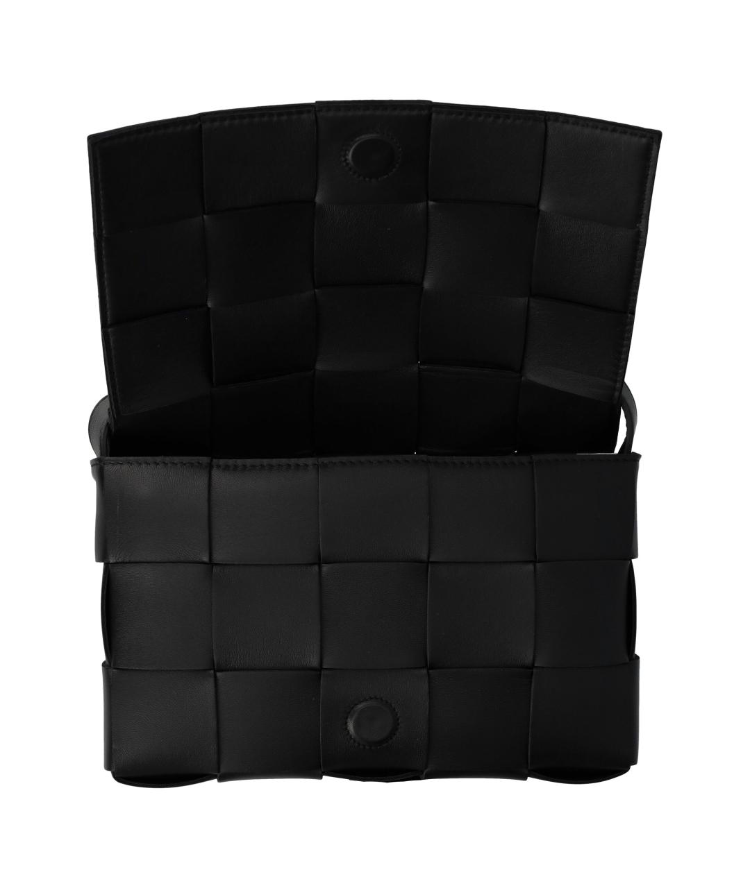 BOTTEGA VENETA Черная кожаная сумка через плечо, фото 5