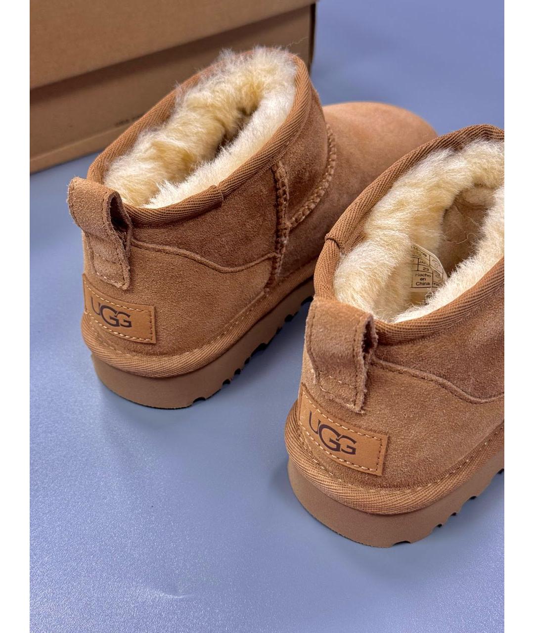 UGG AUSTRALIA Бежевые замшевые ботинки, фото 6