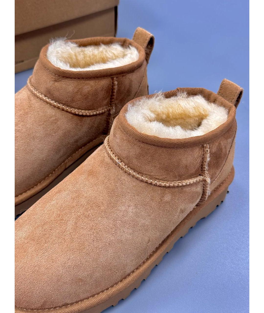 UGG AUSTRALIA Бежевые замшевые ботинки, фото 5