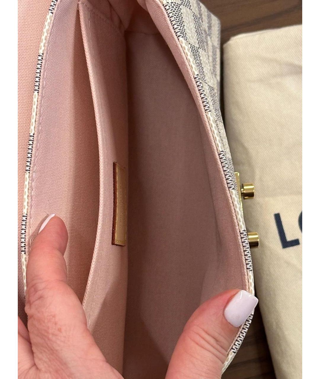 LOUIS VUITTON Белая сумка с короткими ручками, фото 4
