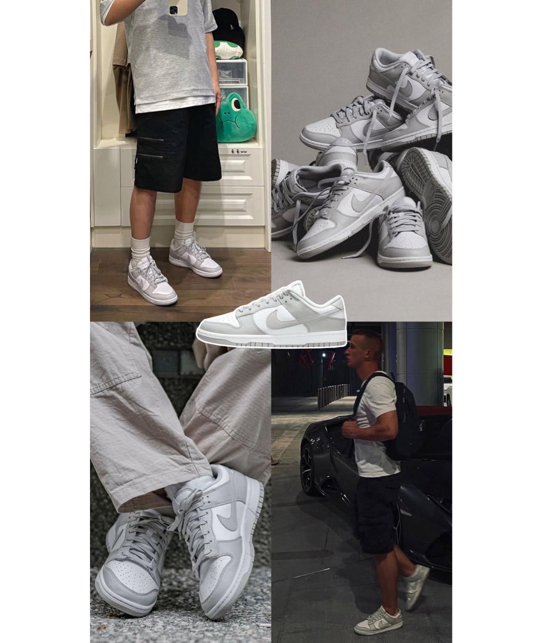 NIKE Серые кожаные низкие кроссовки / кеды, фото 7