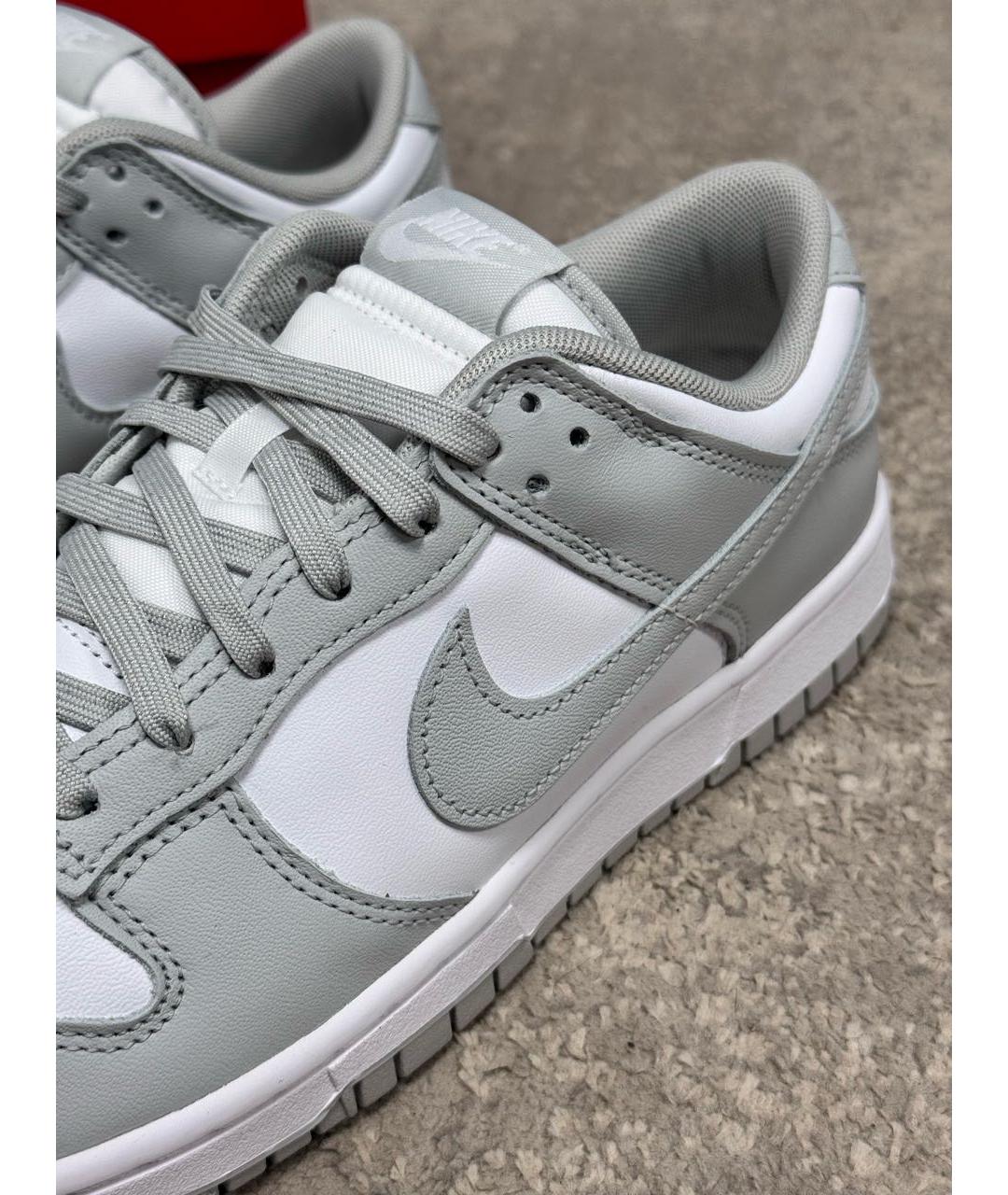 NIKE Серые кожаные низкие кроссовки / кеды, фото 4