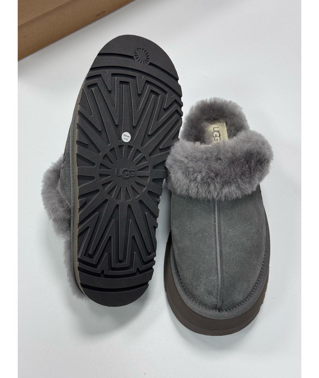 UGG AUSTRALIA Серые замшевые сабо, фото 7