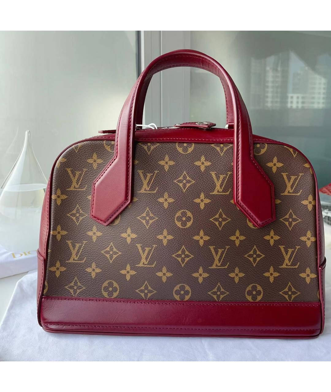 LOUIS VUITTON Красная кожаная сумка через плечо, фото 2