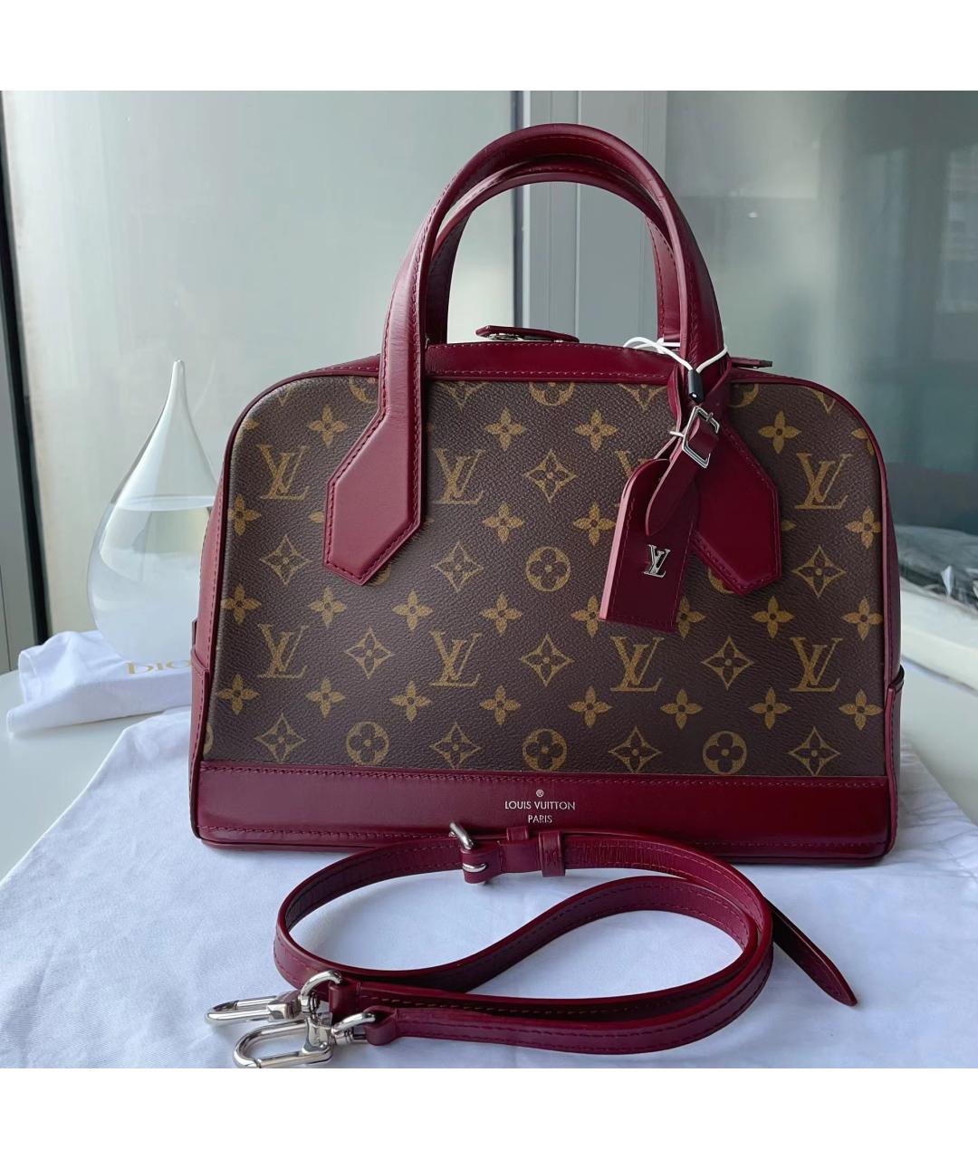 LOUIS VUITTON Красная кожаная сумка через плечо, фото 8