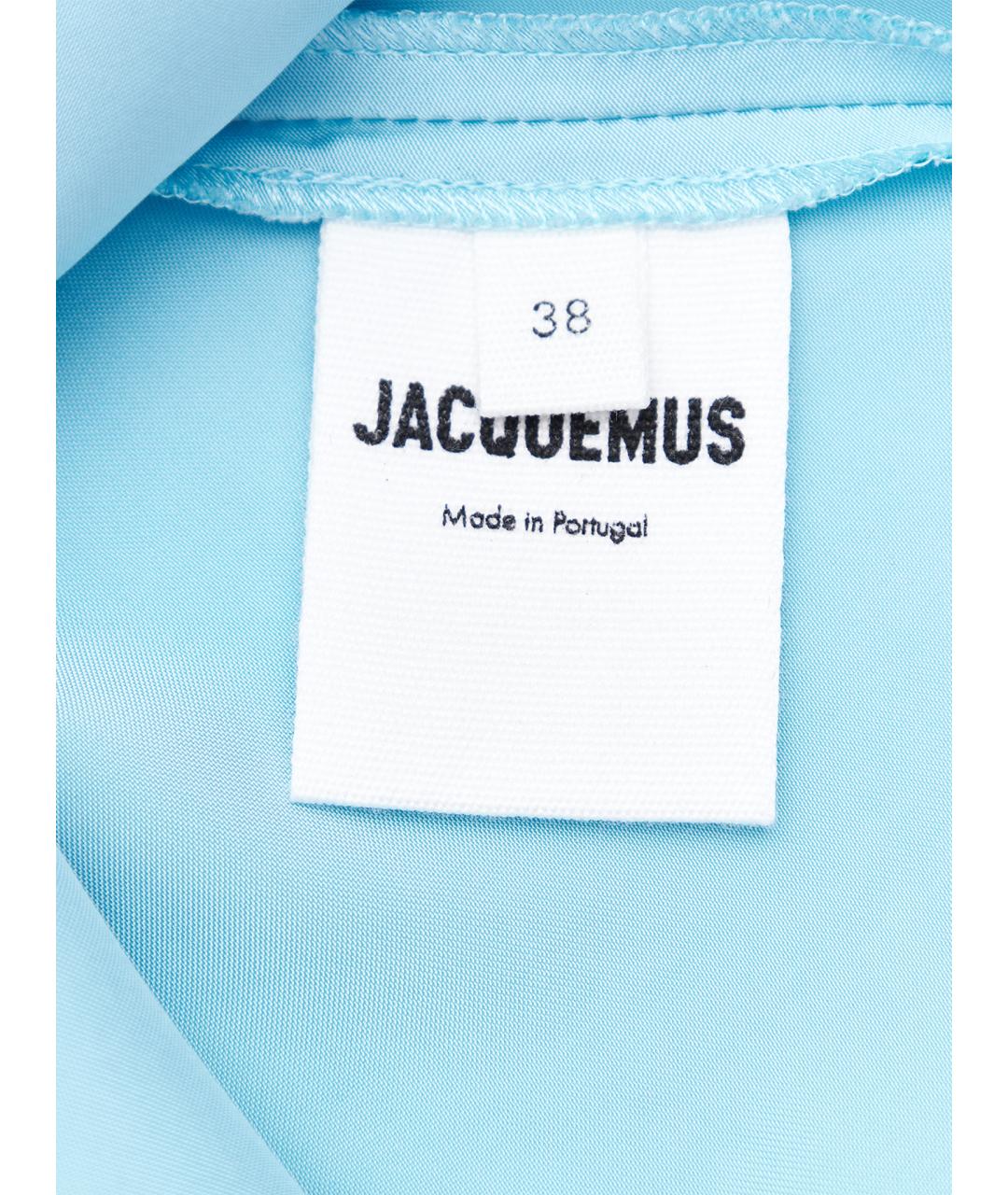 JACQUEMUS Голубой вискозный костюм с юбками, фото 6