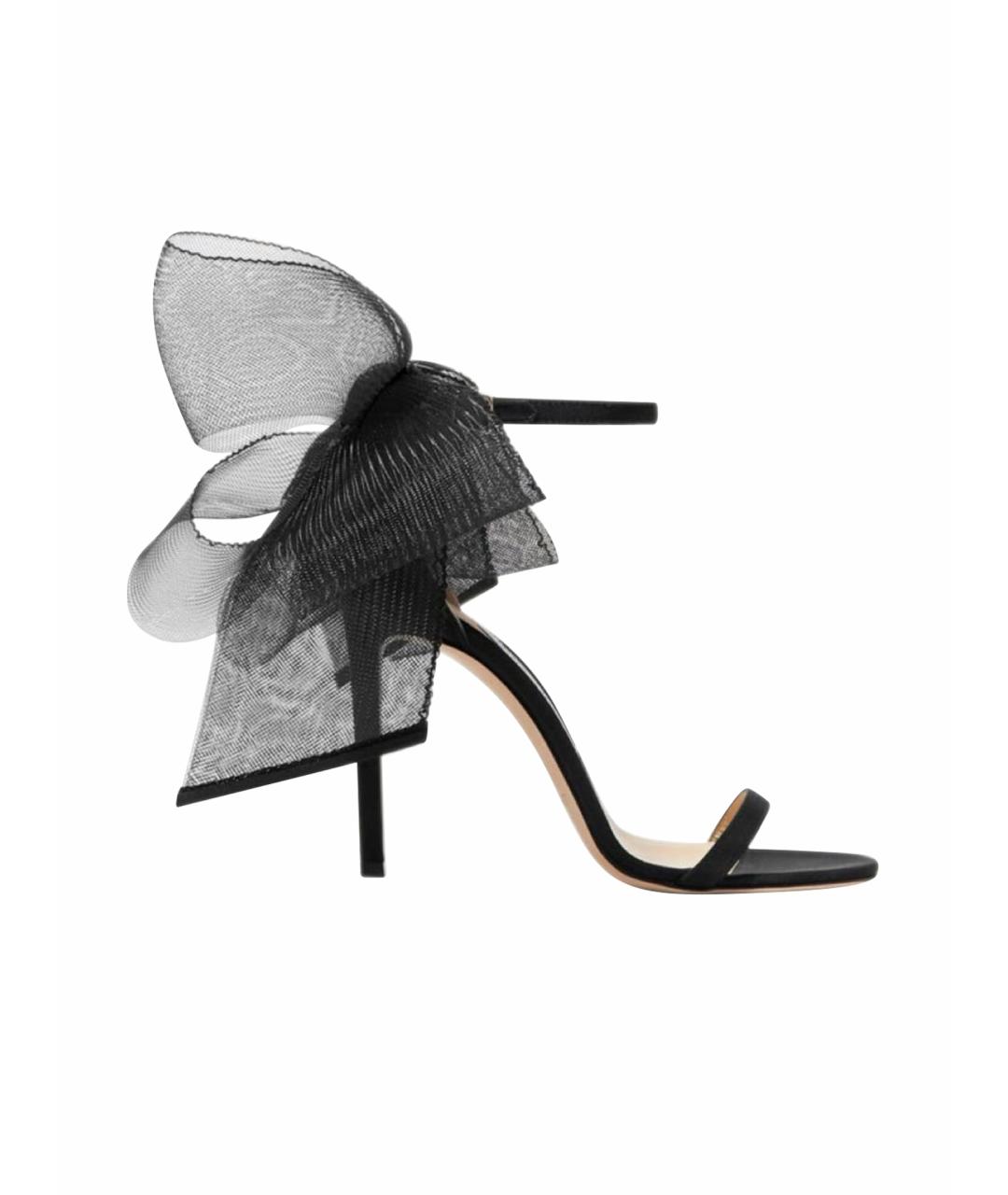 JIMMY CHOO Черные замшевые босоножки, фото 1