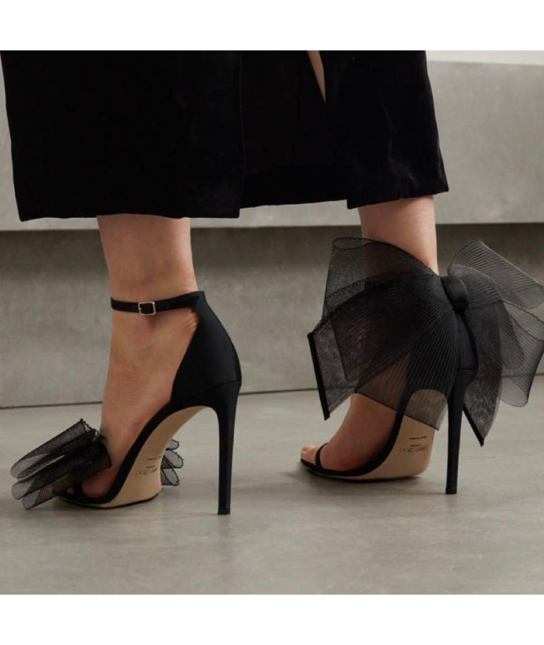JIMMY CHOO Черные замшевые босоножки, фото 5