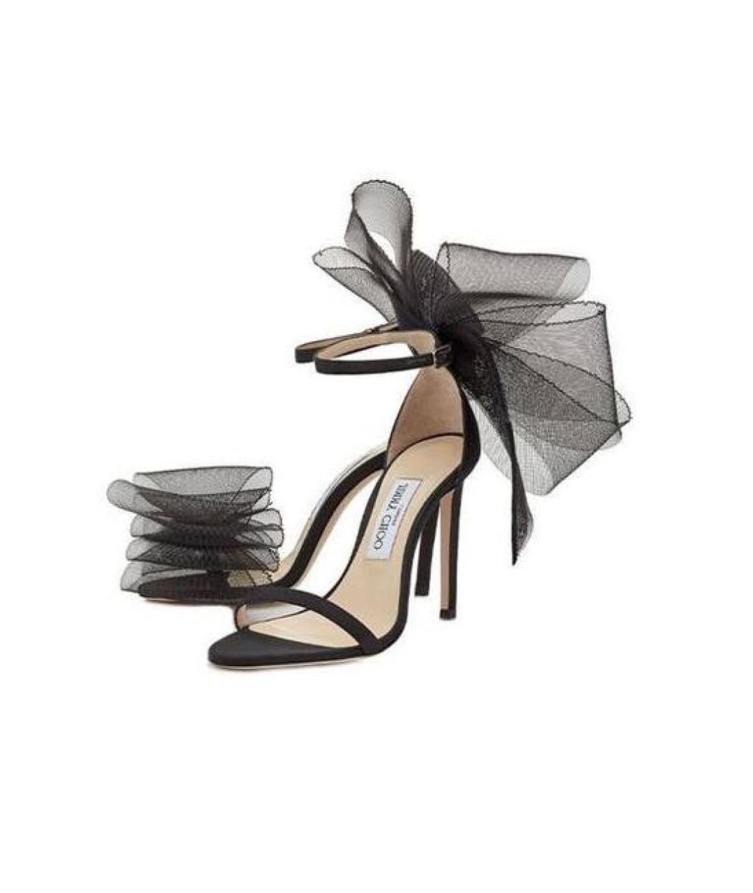 JIMMY CHOO Черные замшевые босоножки, фото 3