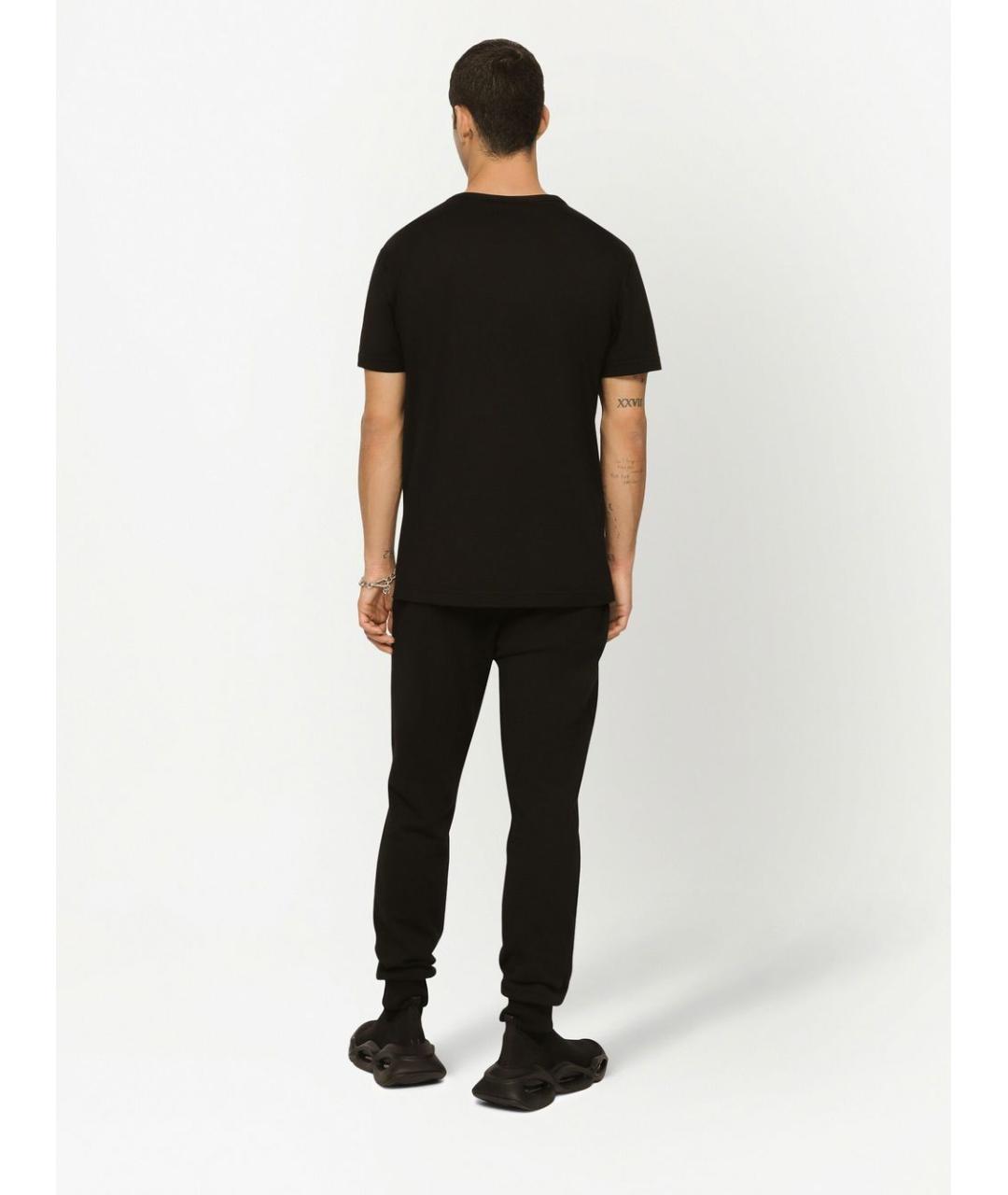 DOLCE&GABBANA Синяя хлопковая футболка, фото 3