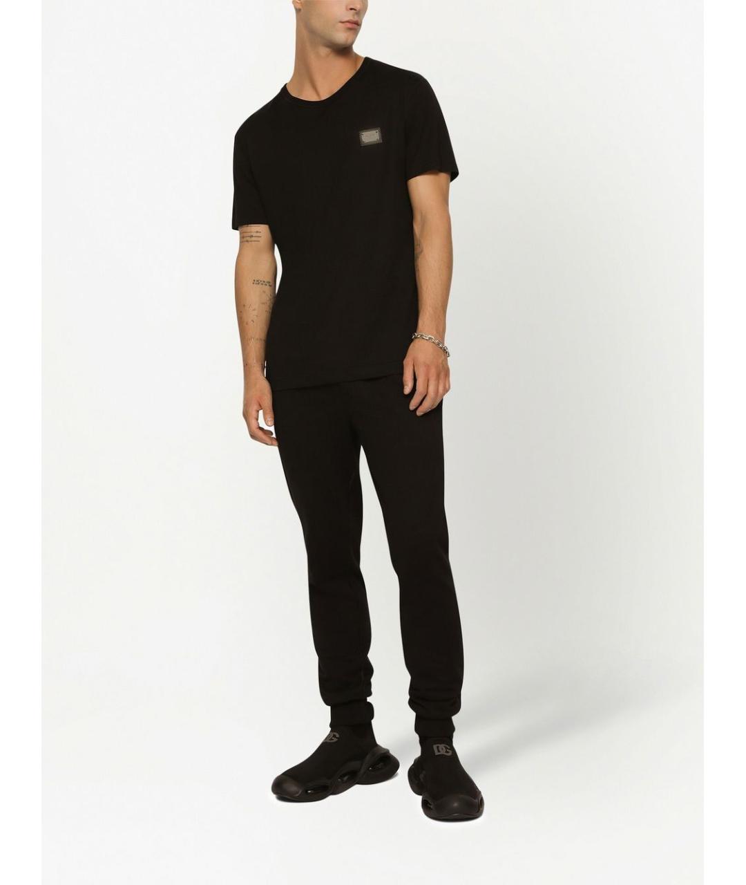 DOLCE&GABBANA Синяя хлопковая футболка, фото 5