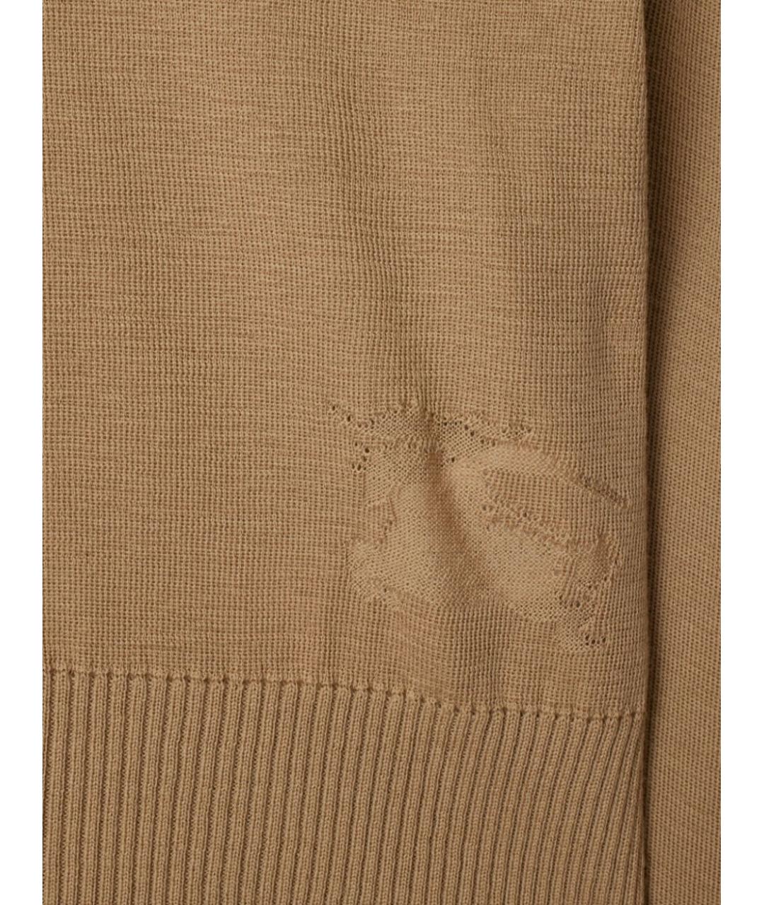 BURBERRY Коричневый шерстяной джемпер / свитер, фото 2