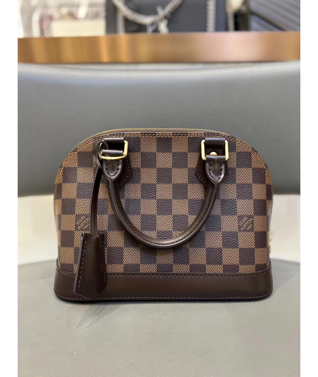 LOUIS VUITTON Коричневая сумка с короткими ручками, фото 6