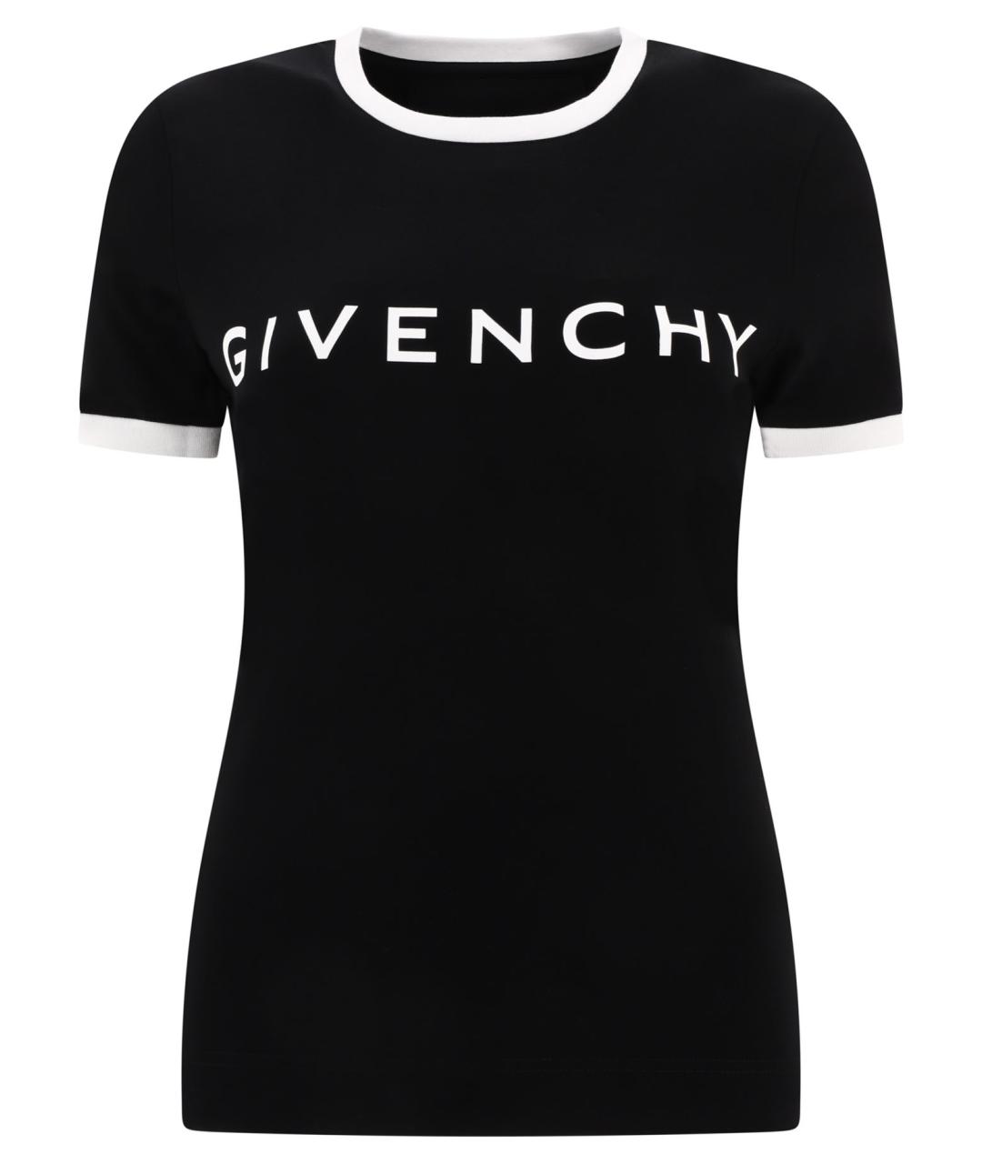 GIVENCHY Черная хлопковая футболка, фото 1