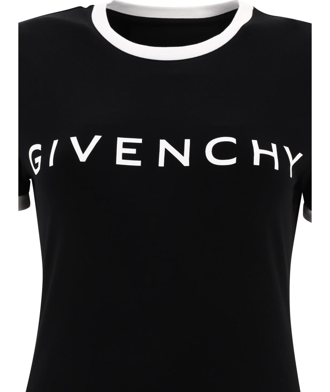 GIVENCHY Черная хлопковая футболка, фото 3