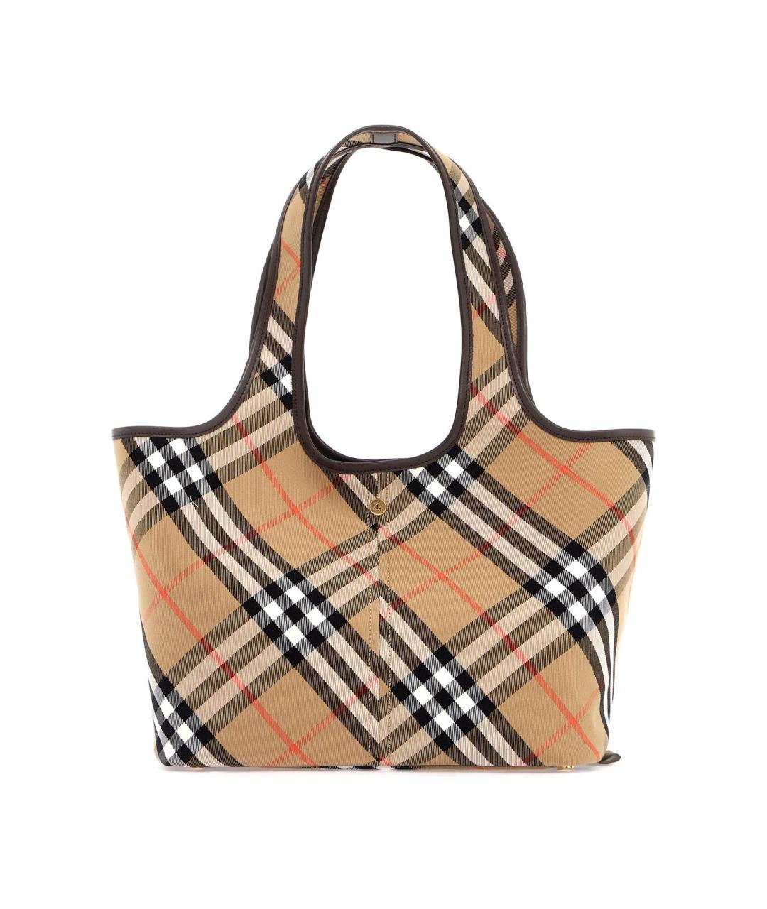 BURBERRY Бежевая хлопковая сумка через плечо, фото 2