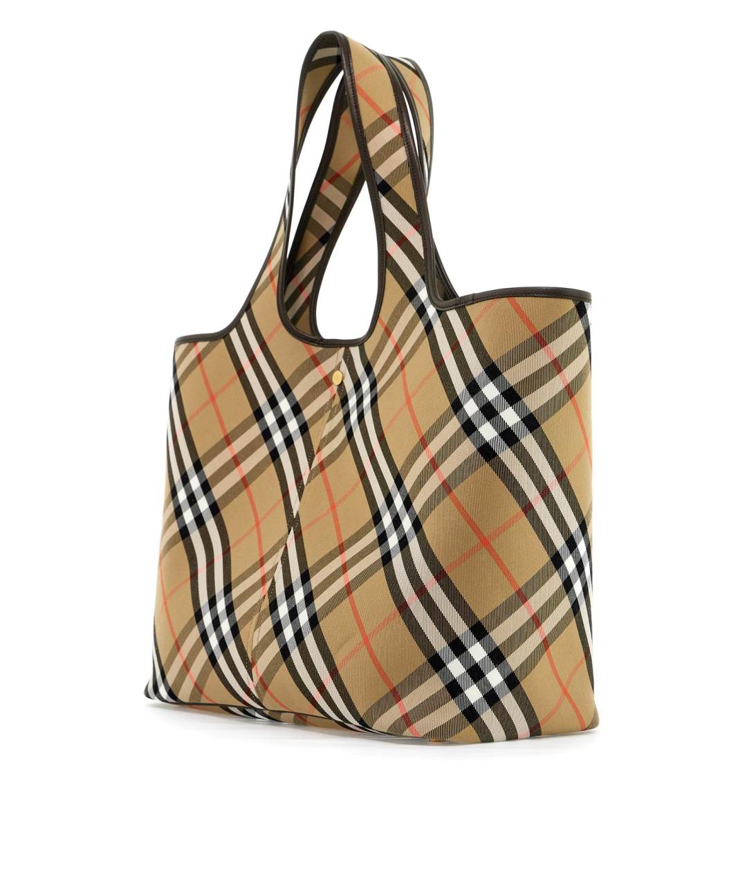 BURBERRY Бежевая хлопковая сумка через плечо, фото 3
