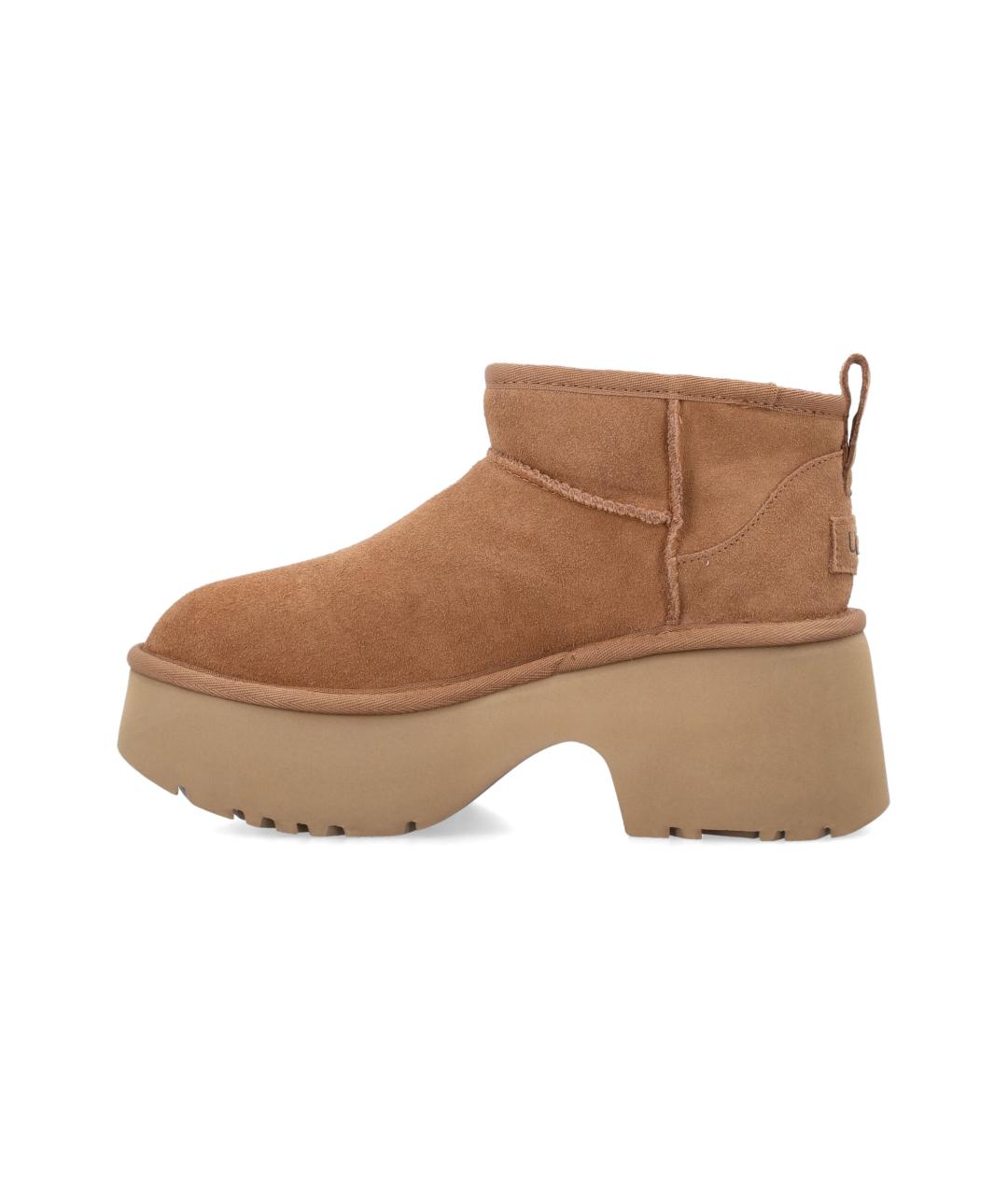 UGG AUSTRALIA Бежевые кожаные ботинки, фото 3