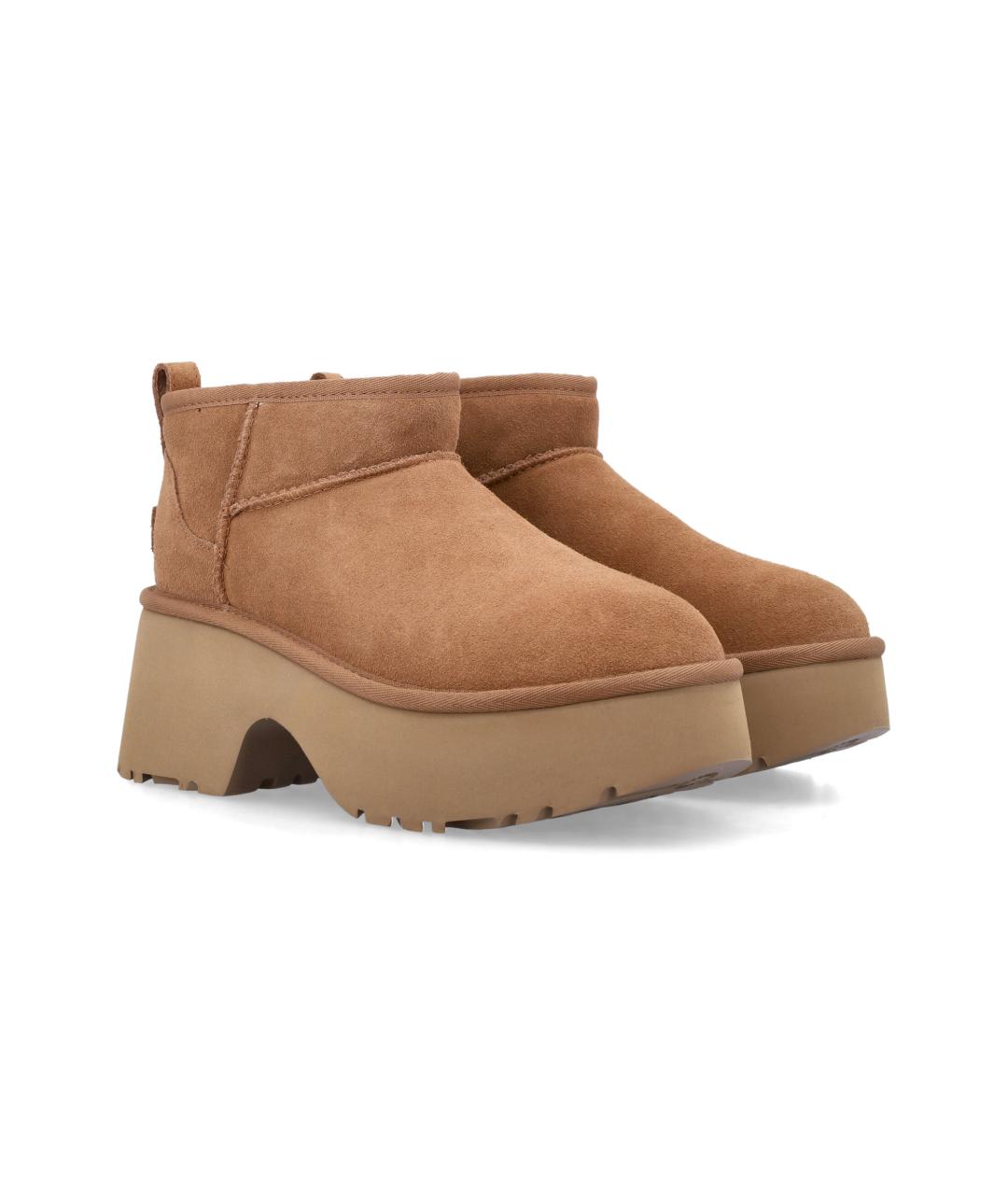 UGG AUSTRALIA Бежевые кожаные ботинки, фото 2