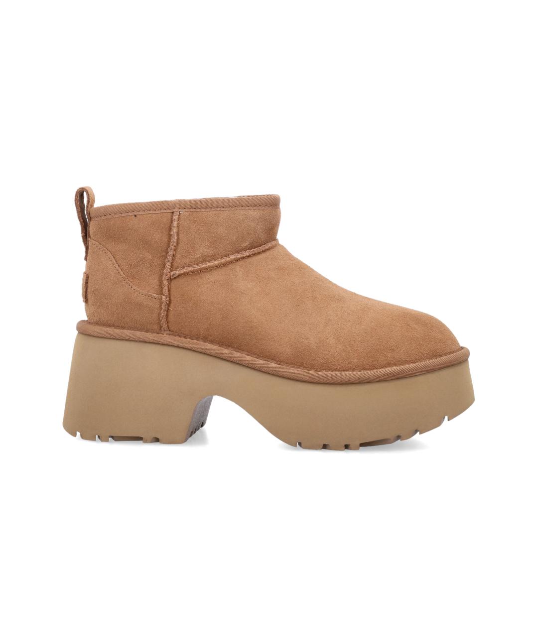 UGG AUSTRALIA Бежевые кожаные ботинки, фото 1