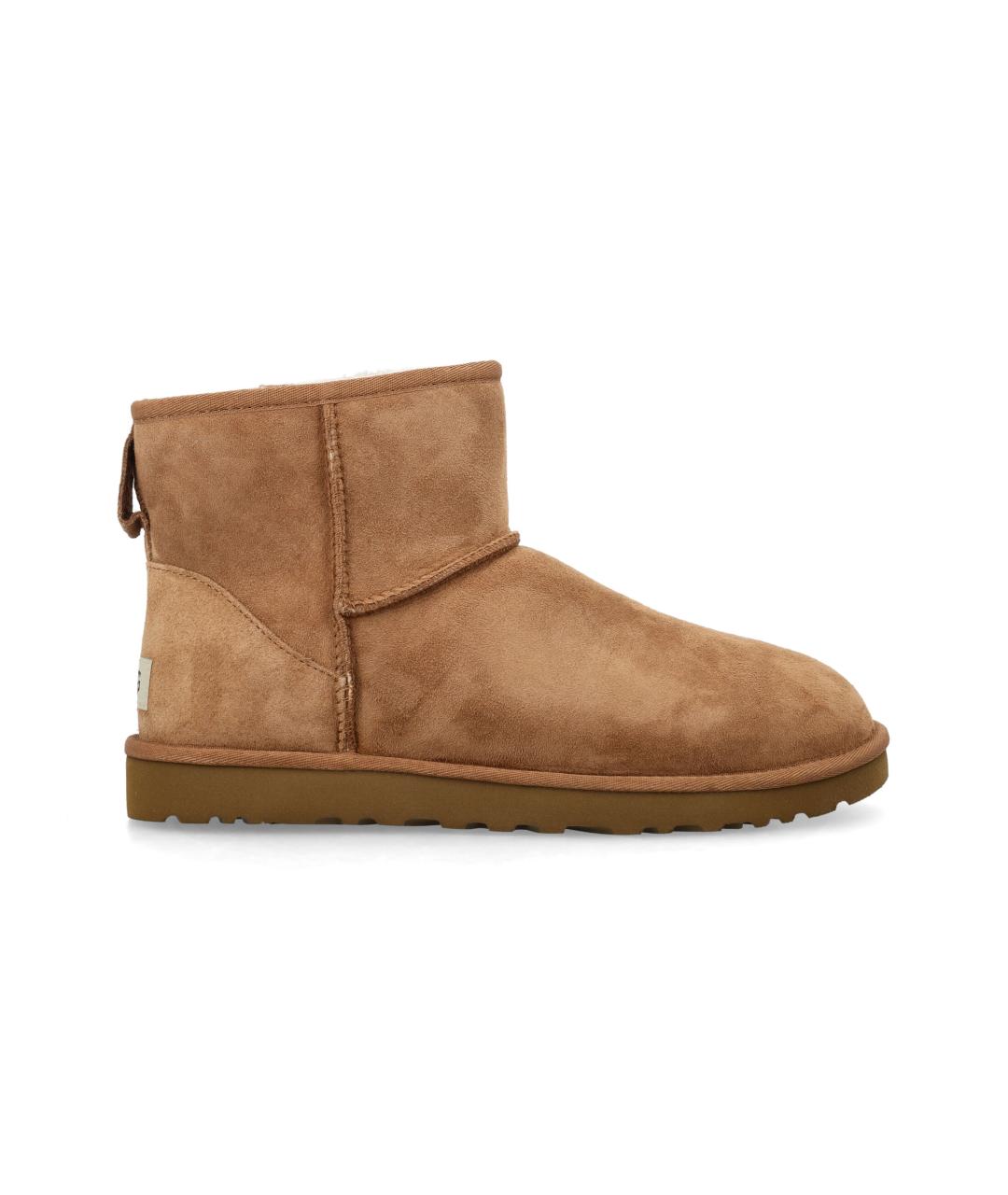 UGG AUSTRALIA Бежевые кожаные высокие ботинки, фото 1