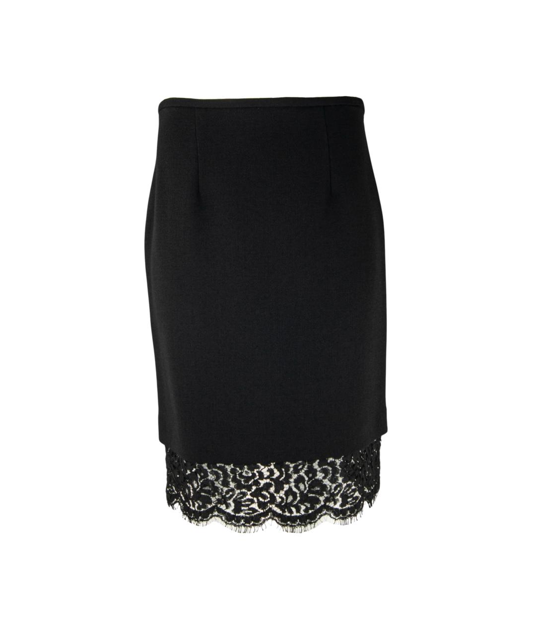 MICHAEL KORS Черная шерстяная юбка миди, фото 1