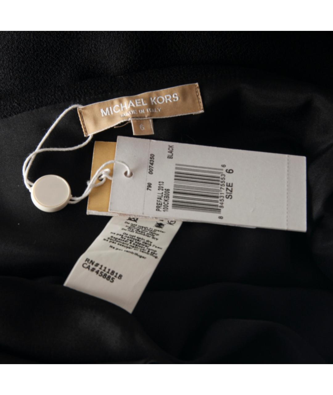 MICHAEL KORS Черная шерстяная юбка миди, фото 5