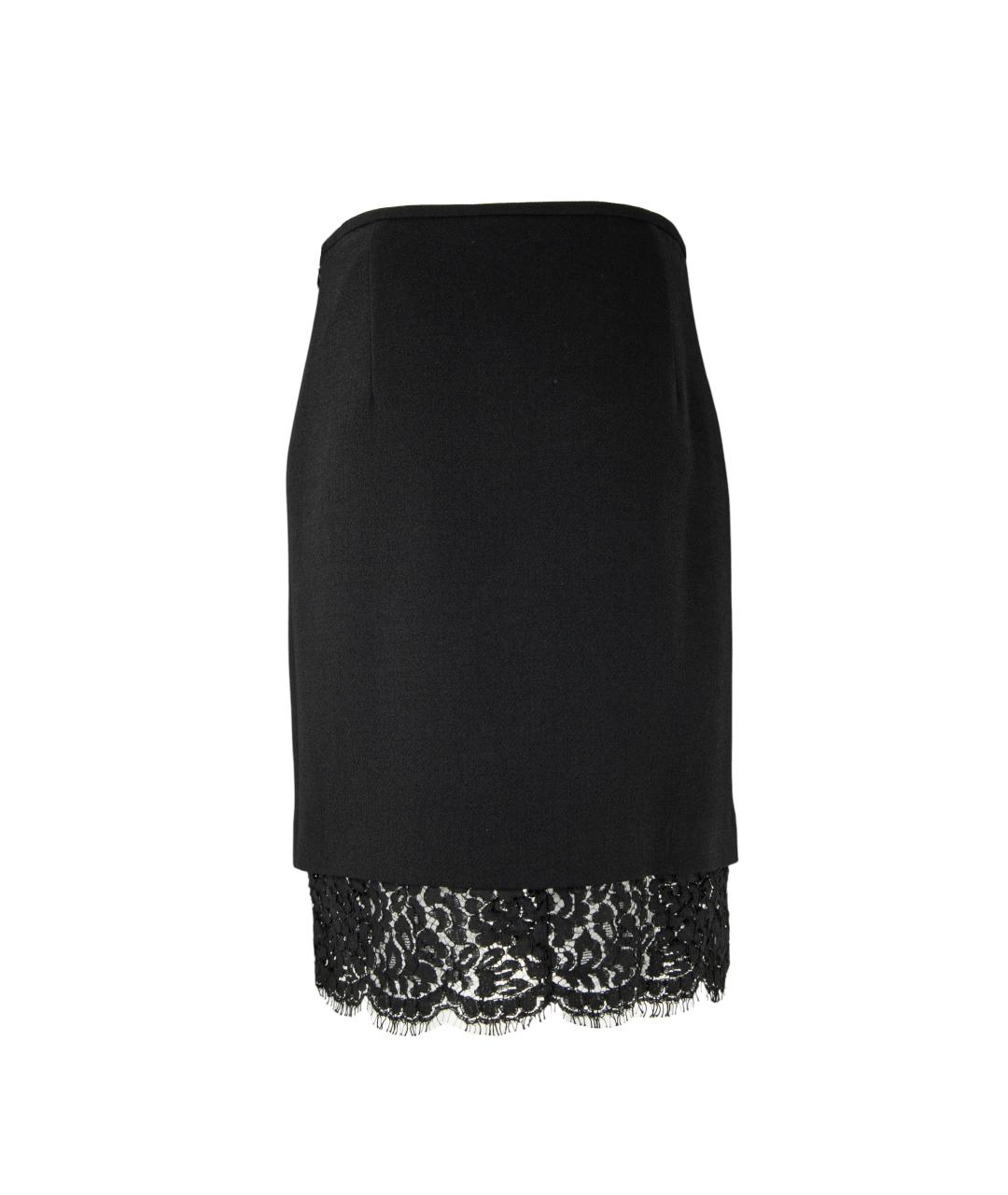 MICHAEL KORS Черная шерстяная юбка миди, фото 4