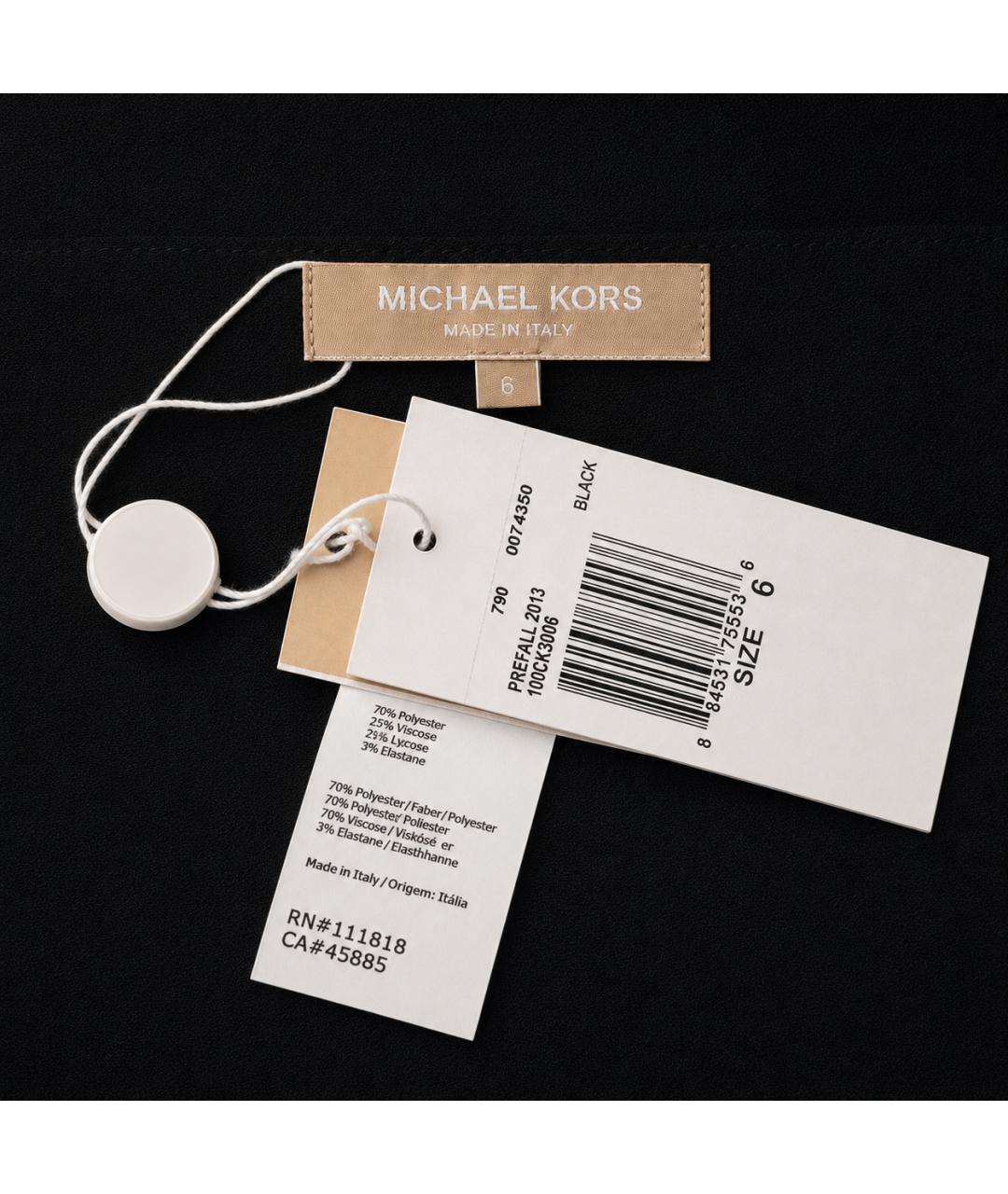 MICHAEL KORS Черная шерстяная юбка миди, фото 5
