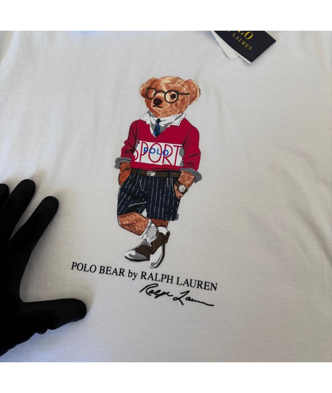 POLO RALPH LAUREN Белая хлопковая футболка, фото 4