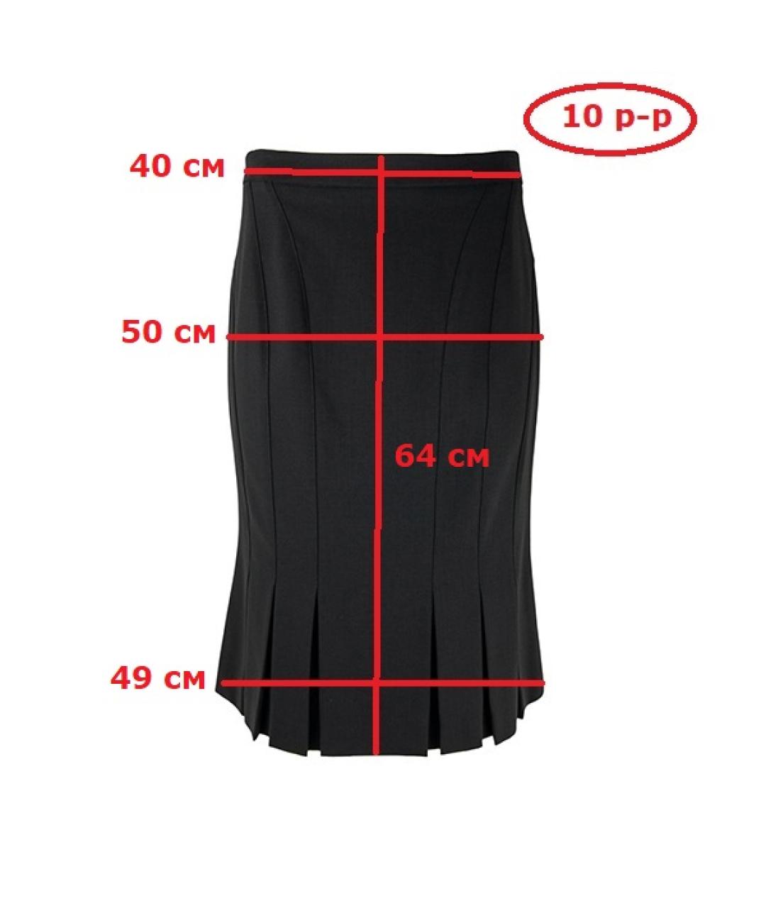 MICHAEL KORS Черная шерстяная юбка миди, фото 8