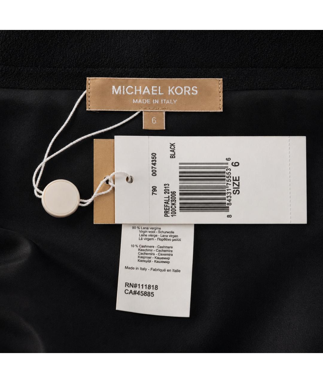 MICHAEL KORS Черная шерстяная юбка миди, фото 5