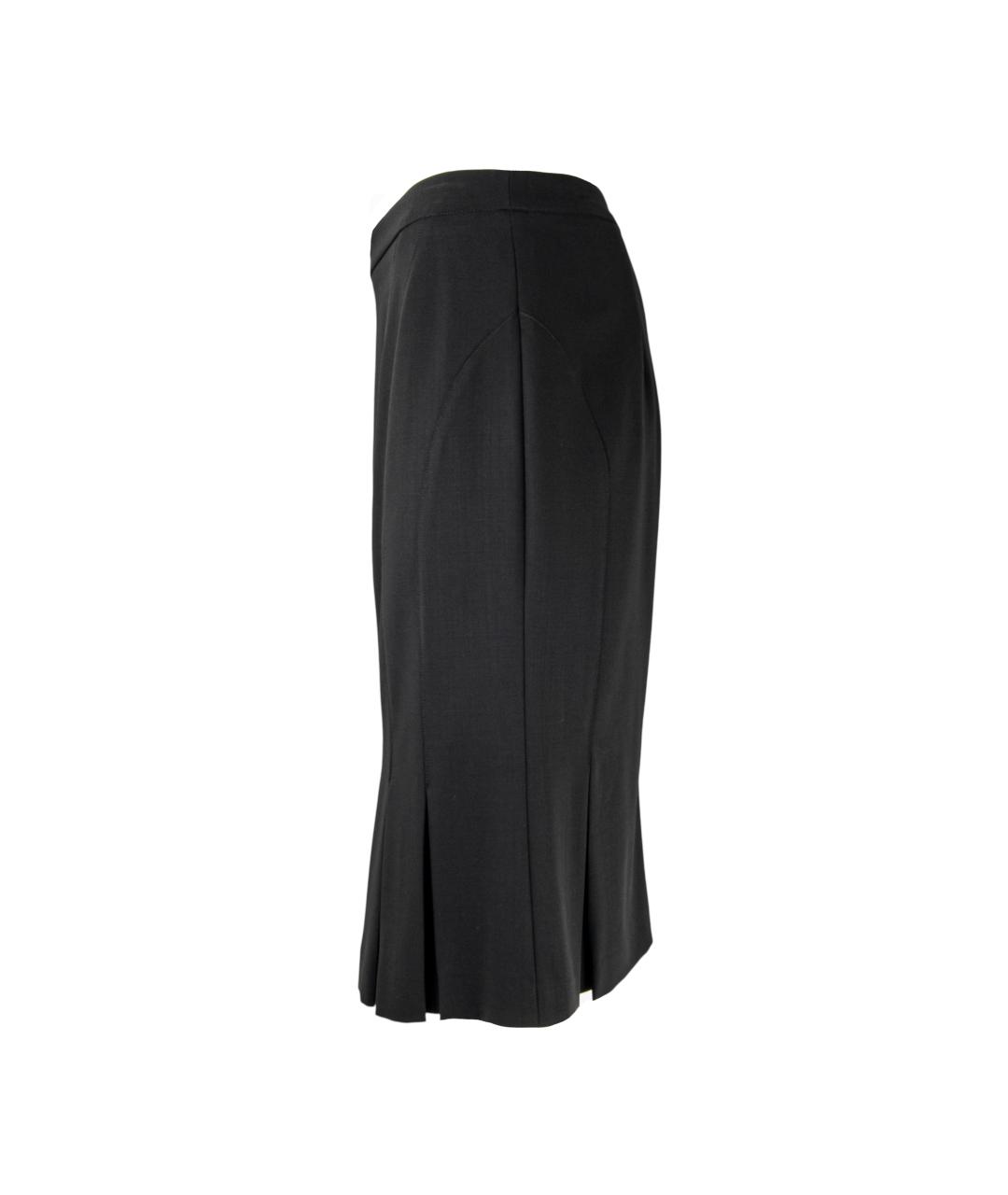 MICHAEL KORS Черная шерстяная юбка миди, фото 4