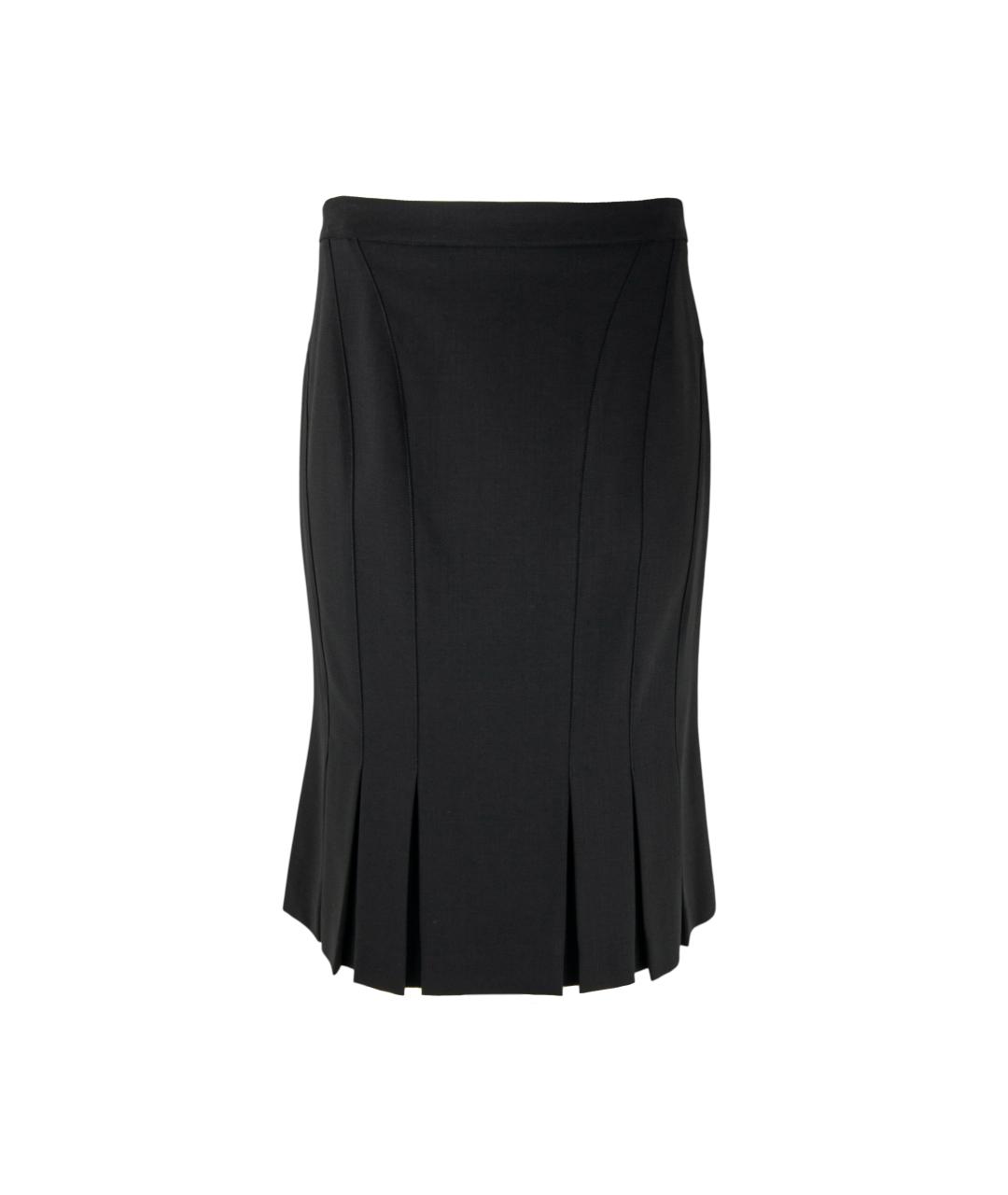 MICHAEL KORS Черная шерстяная юбка миди, фото 1