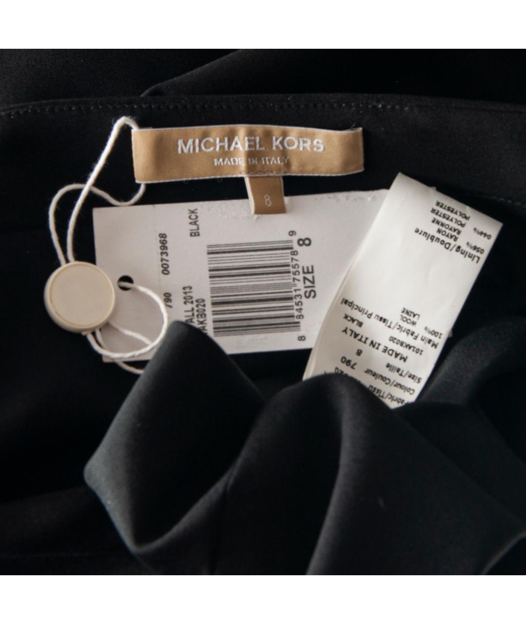 MICHAEL KORS Черная шерстяная юбка миди, фото 6