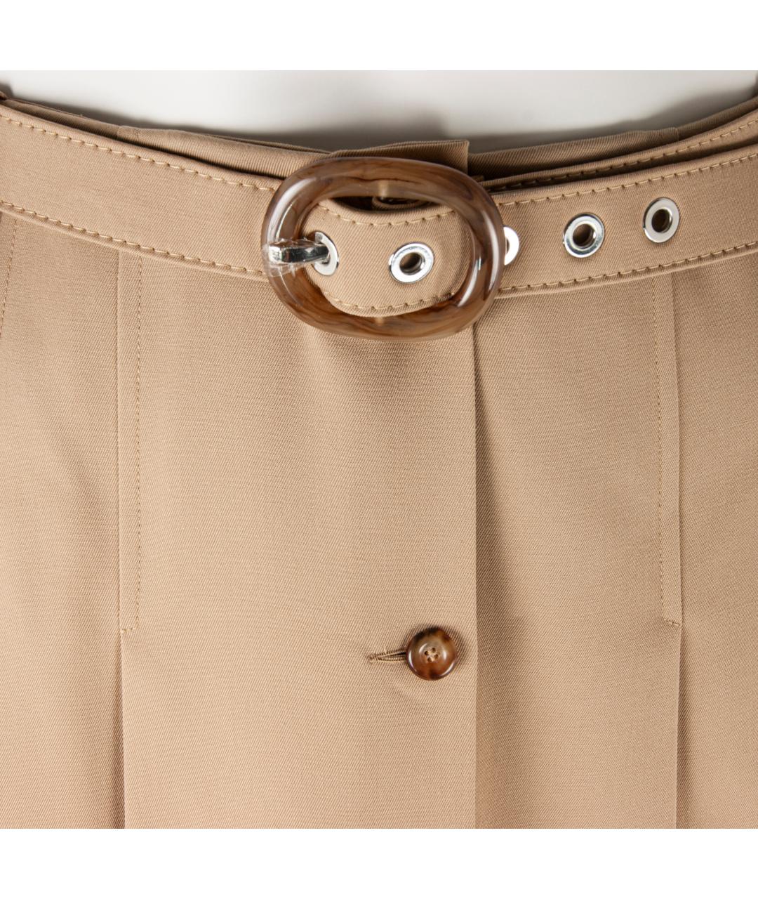 MICHAEL KORS Бежевая шерстяная юбка миди, фото 3