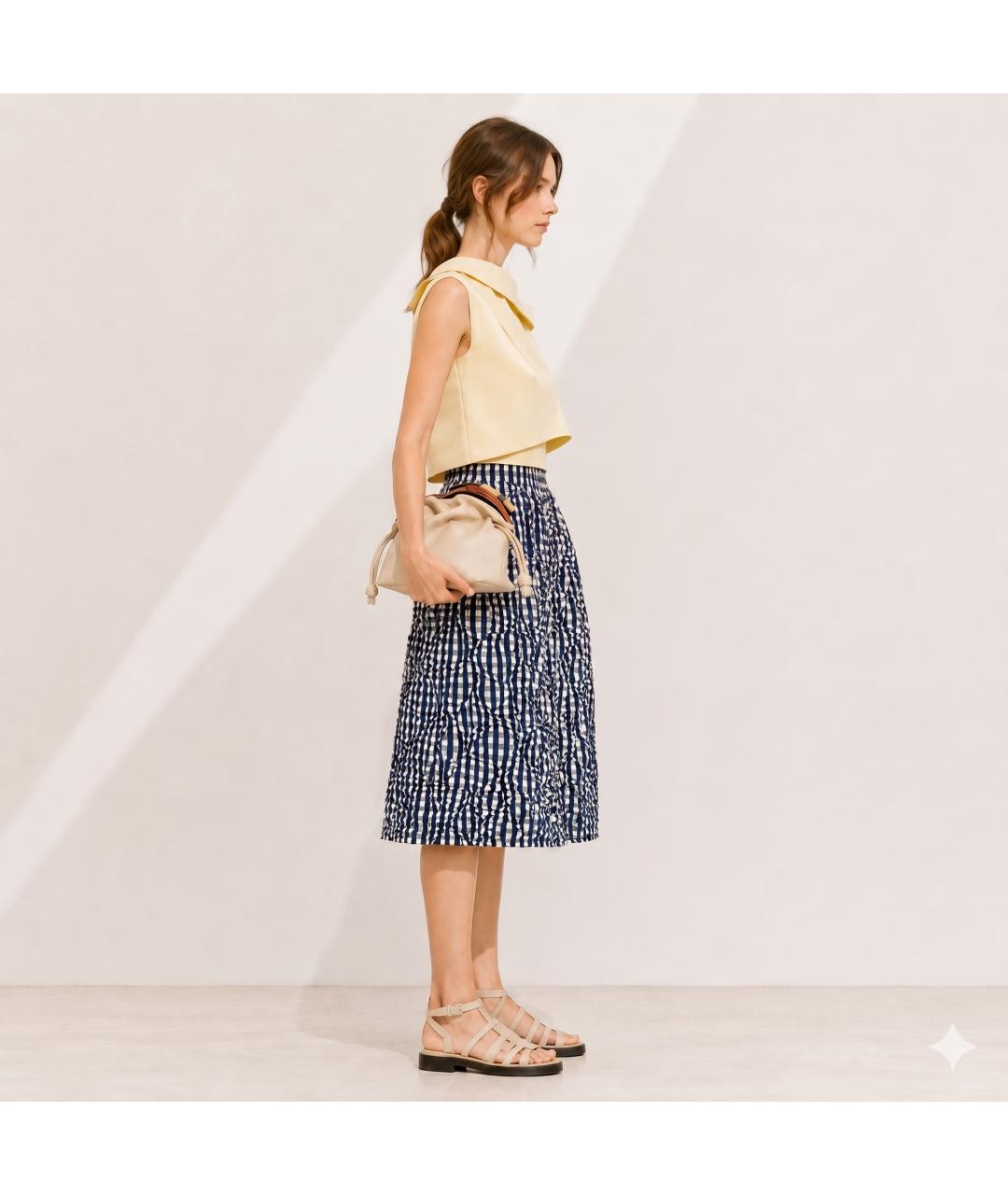 MICHAEL KORS Мульти полиэстеровая юбка миди, фото 5