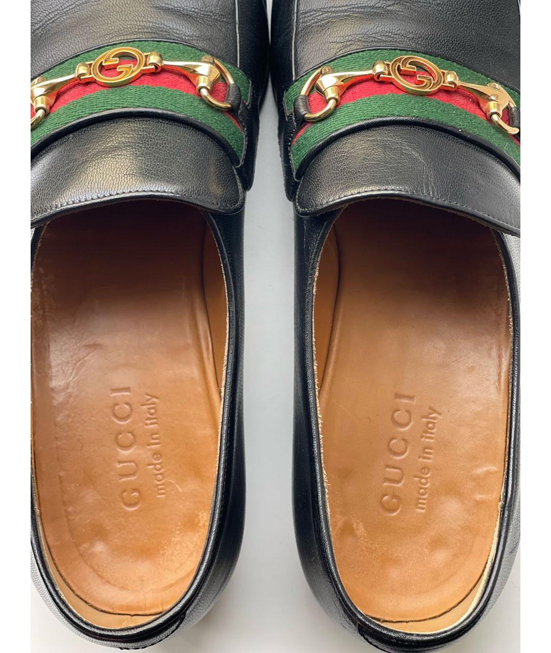 GUCCI Черные кожаные лоферы, фото 5