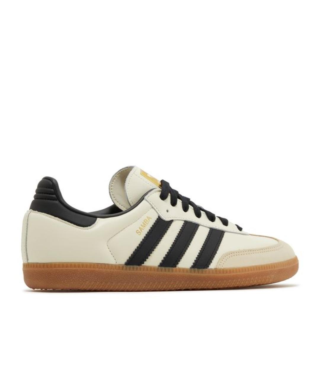 ADIDAS Бежевые кожаные кроссовки, фото 3
