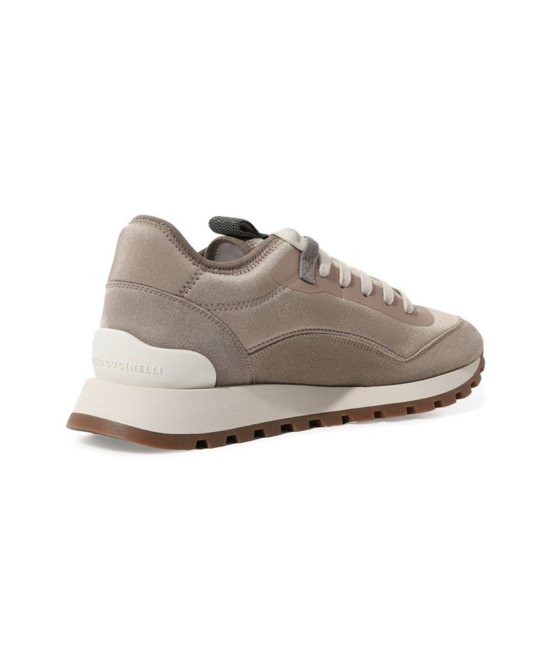 BRUNELLO CUCINELLI Бежевые замшевые кроссовки, фото 5