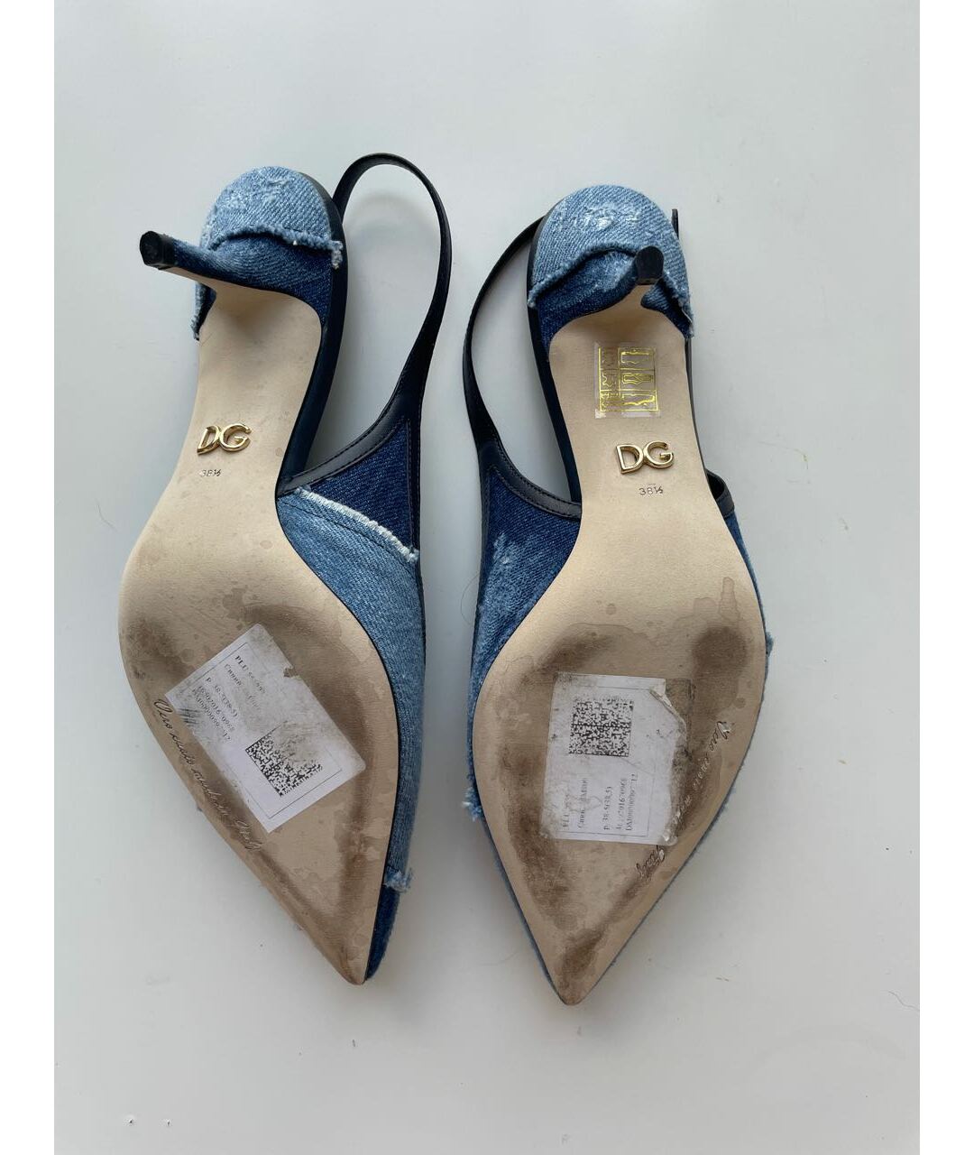 DOLCE&GABBANA Голубые кожаные туфли, фото 4