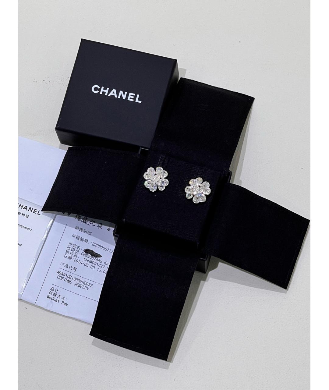 CHANEL Серебряные серьги, фото 3