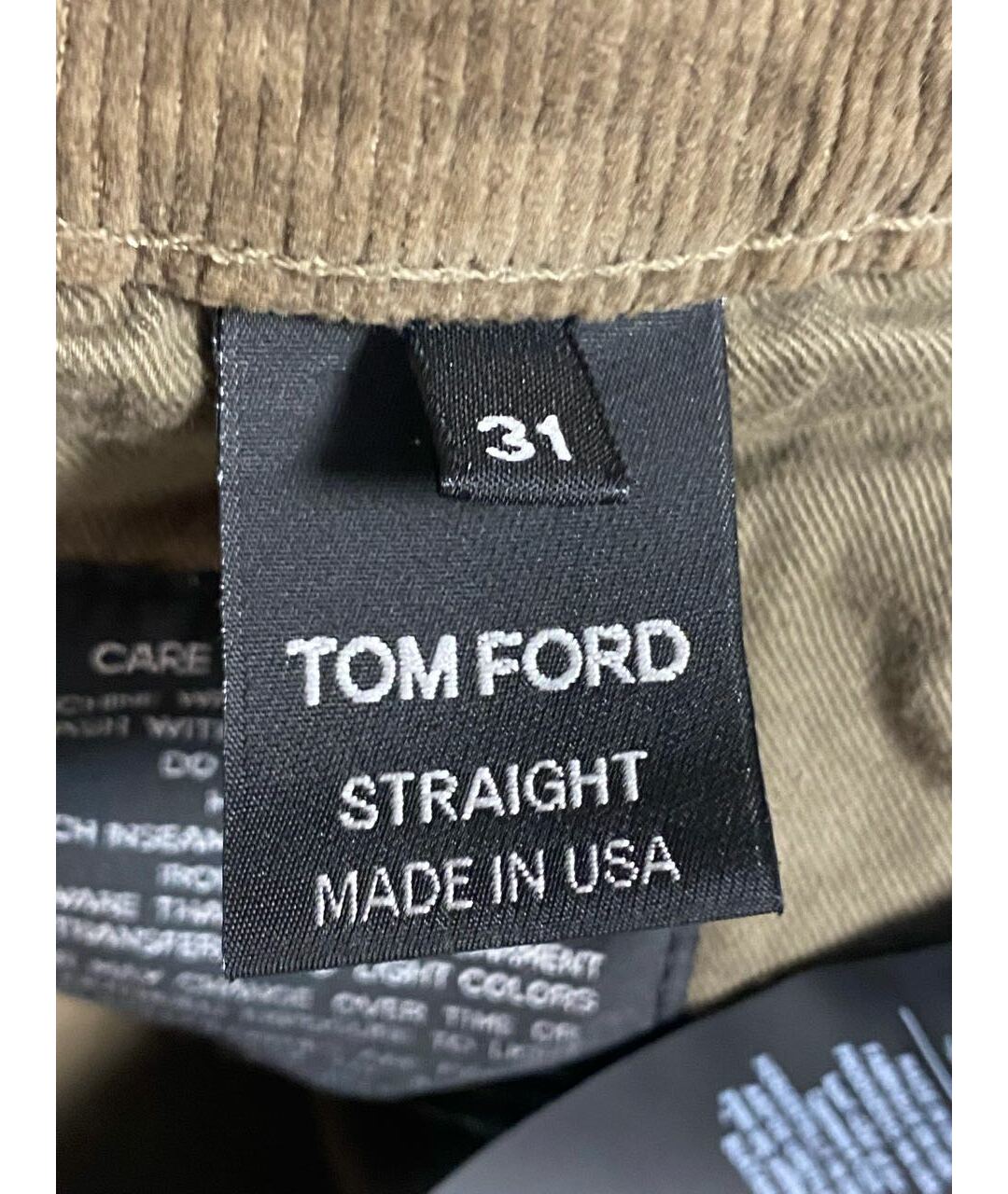 TOM FORD Горчичные хлопко-эластановые прямые джинсы, фото 7