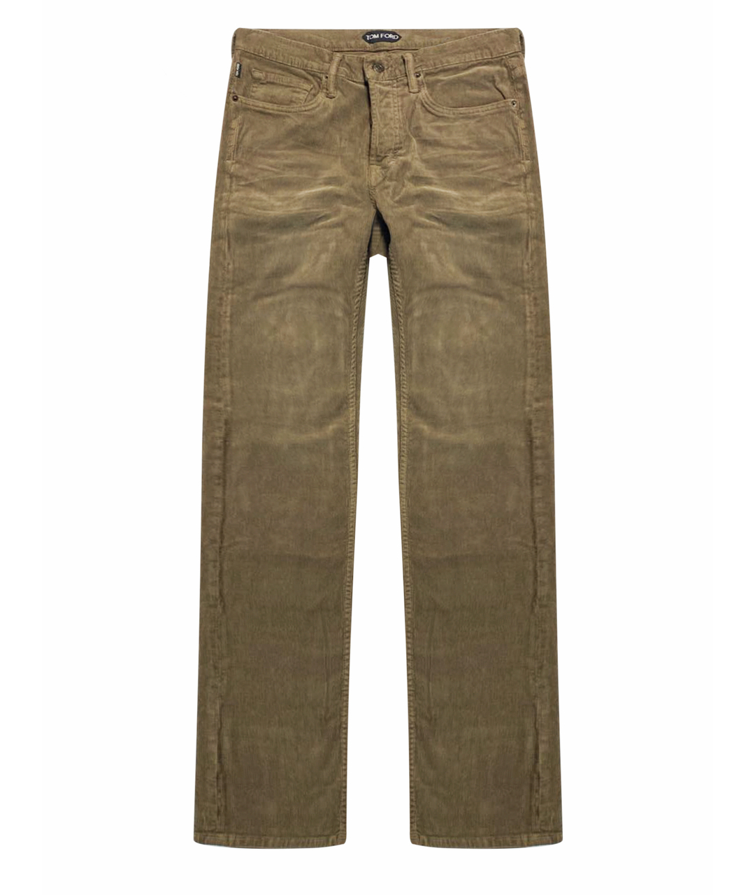 TOM FORD Горчичные хлопко-эластановые прямые джинсы, фото 1