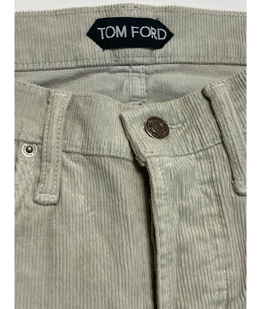 TOM FORD Серые хлопко-эластановые джинсы скинни, фото 3