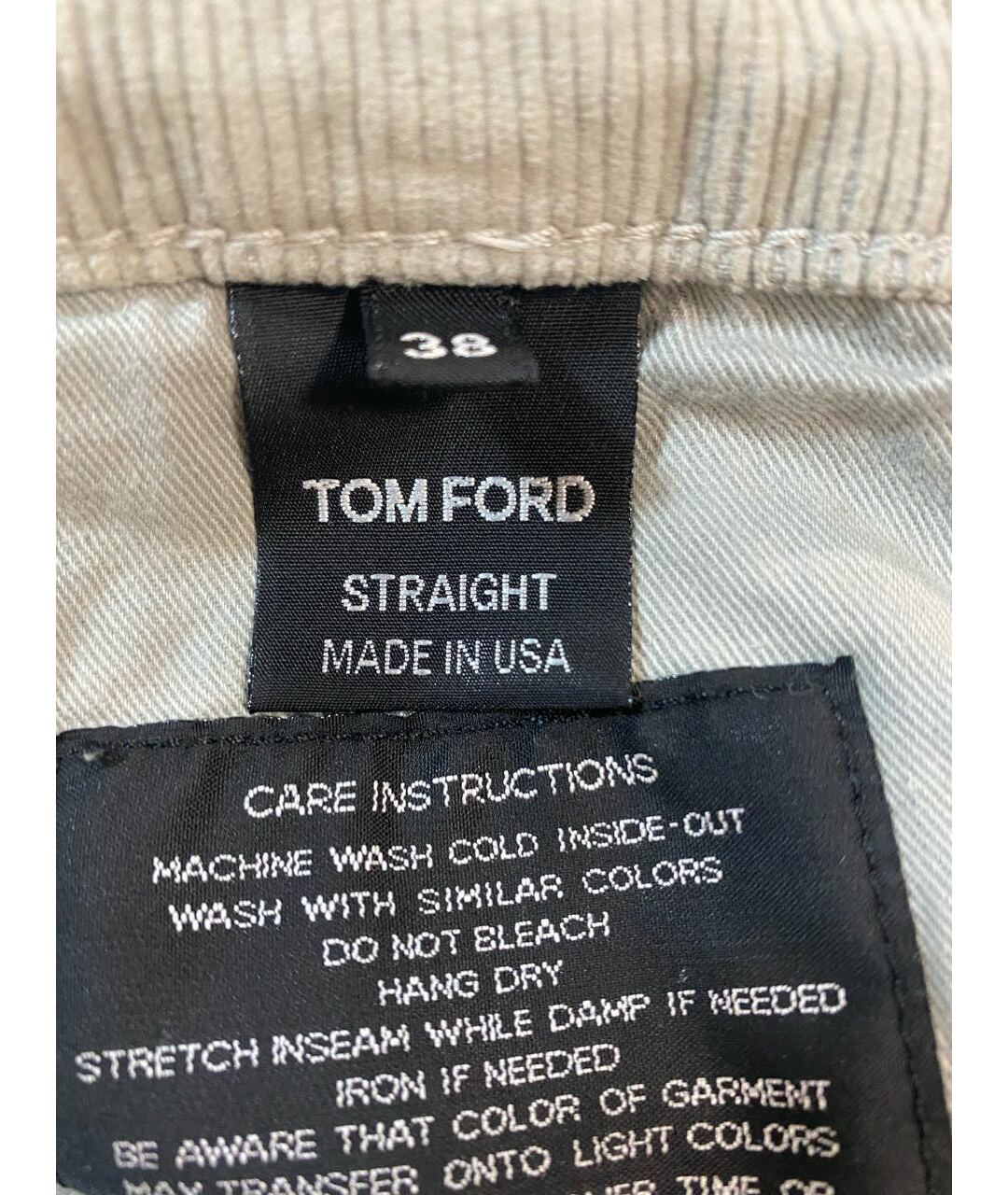 TOM FORD Серые хлопко-эластановые прямые джинсы, фото 4