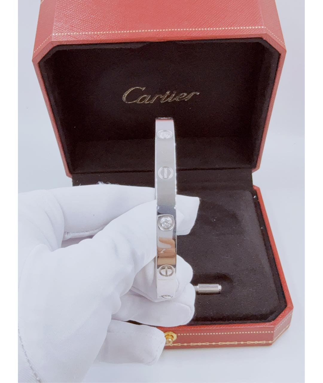 CARTIER Серебрянный браслет из белого золота, фото 3